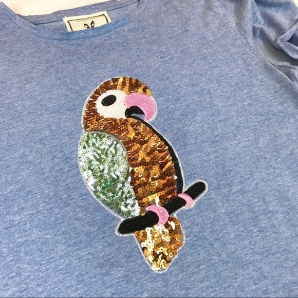 𝅺BRAT & Suzie Modcloth Sequin Parrot T-Shirt - Picture 2 of 5